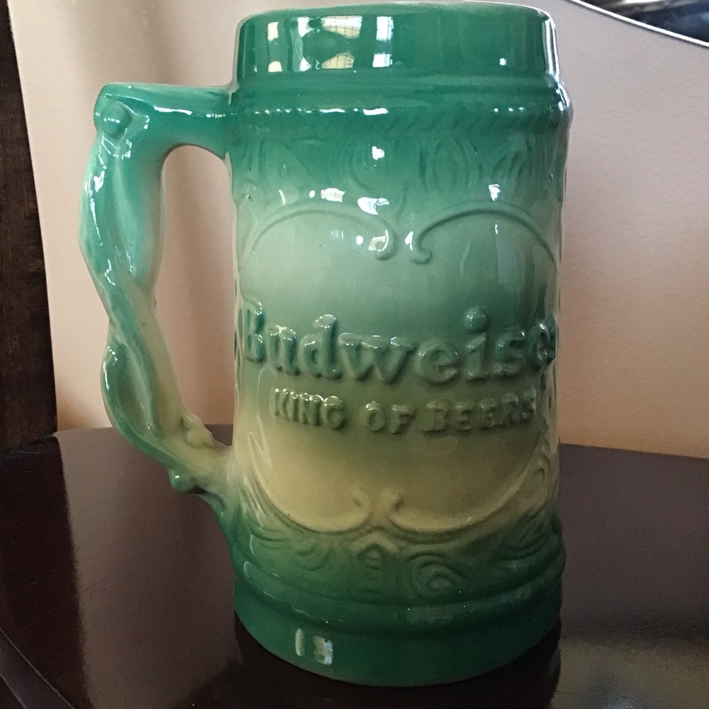 Vintage 1960’s Budweiser Ceramic Beer Mug Beer Stein
